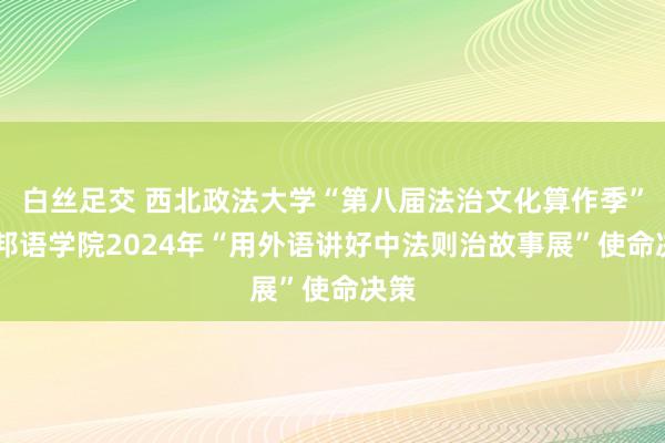 白丝足交 西北政法大学“第八届法治文化算作季” 番邦语学院2024年“用外语讲好中法则治故事展”使命决策