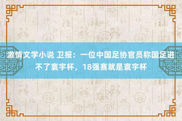 激情文学小说 卫报：一位中国足协官员称国足进不了寰宇杯，18强赛就是寰宇杯