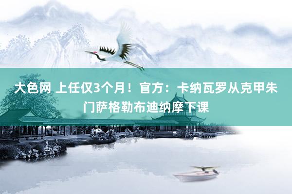 大色网 上任仅3个月！官方：卡纳瓦罗从克甲朱门萨格勒布迪纳摩下课